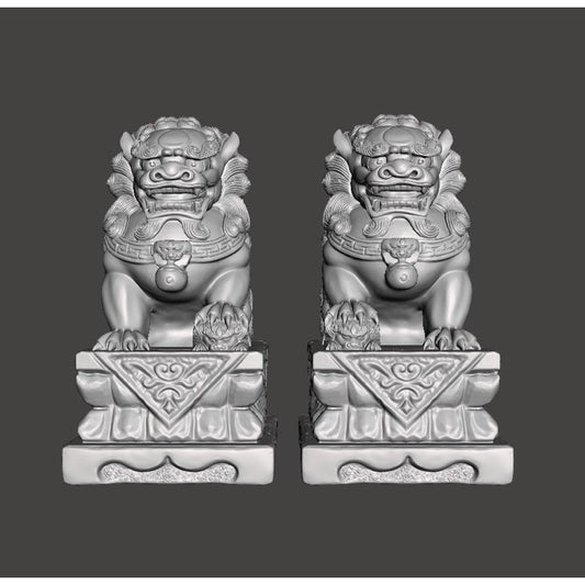 Medieval Accessories – Unicorn Stone Statue (Lion Guardian)
