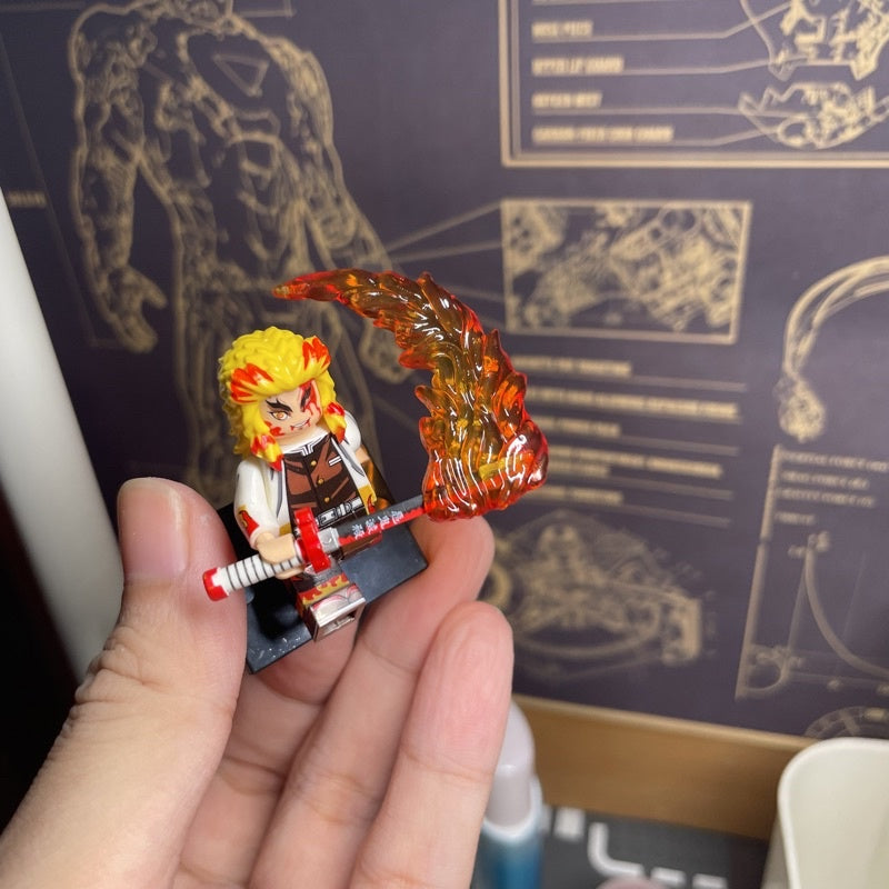Minifigures Accessories: Kimetsu No Yaiba Fire Breath Base (Minifigures Not Included)